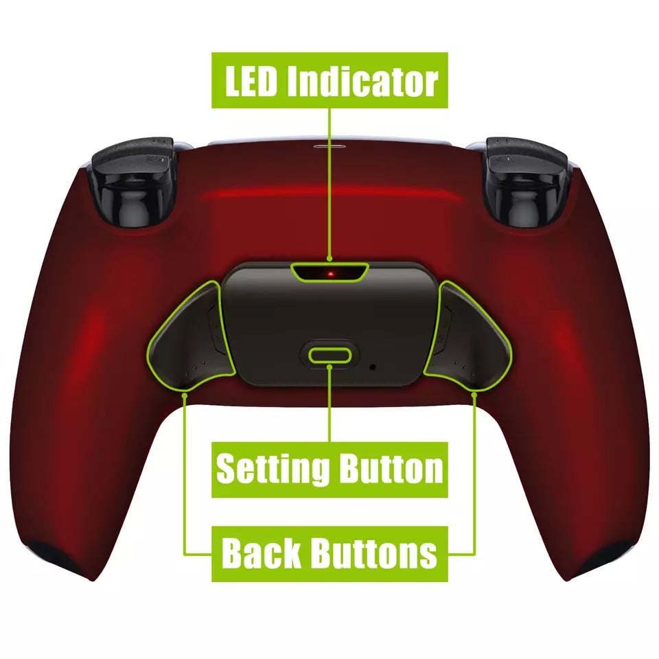 Vampire Red Real Metal Buttons 2 with mod chip