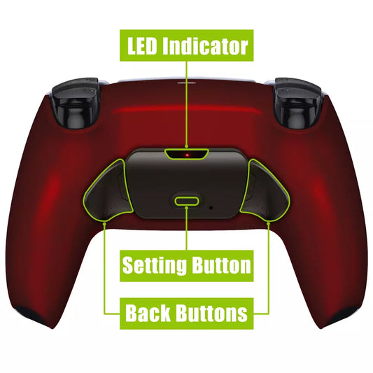 Vampire Red Real Metal Buttons 2 with mod chip